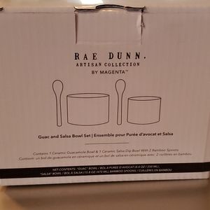 Rae Dunn Quac and Salsa bowls with spoons